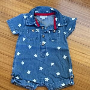 Mud pie denim jumpsuit 3-6m